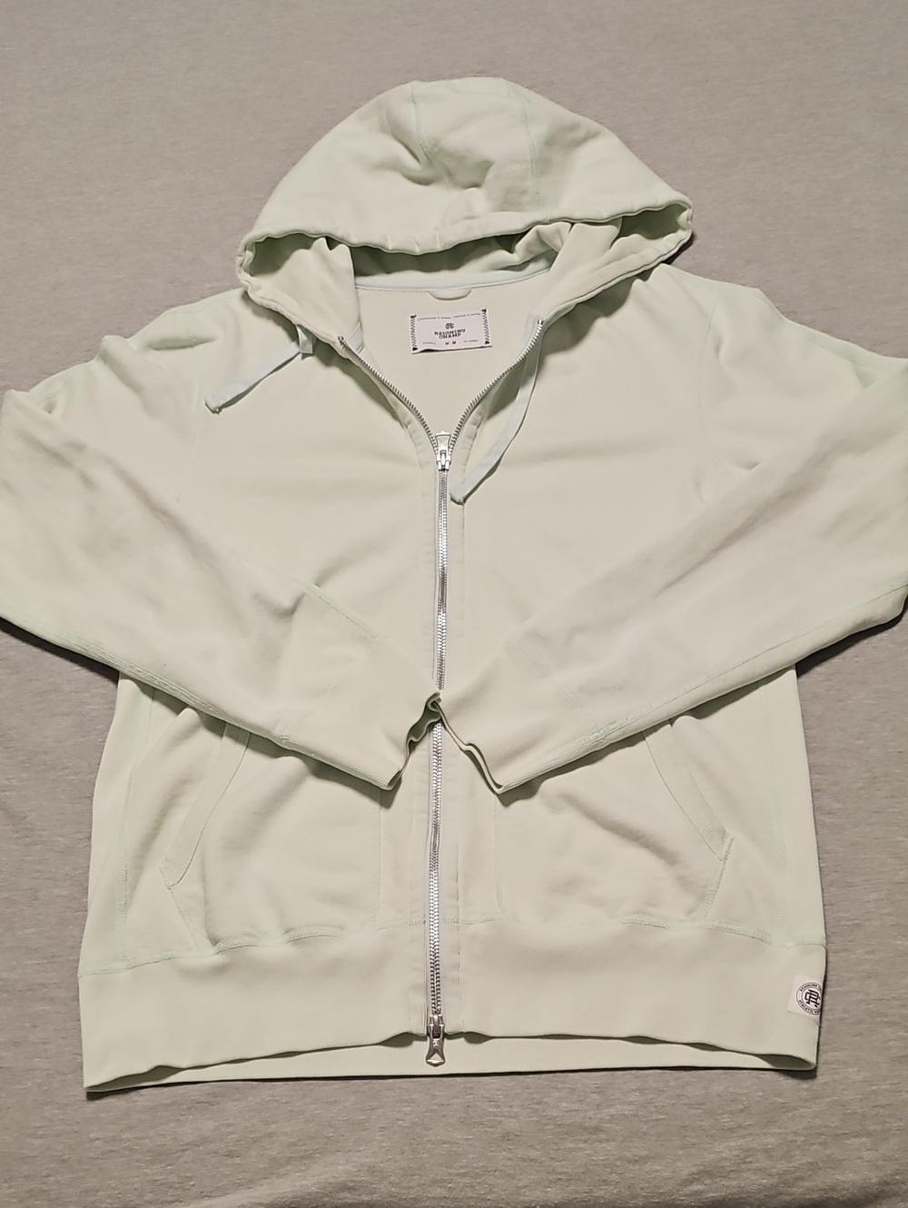 Reigning Champ Light Mint Terry Full-Zip Hoodie